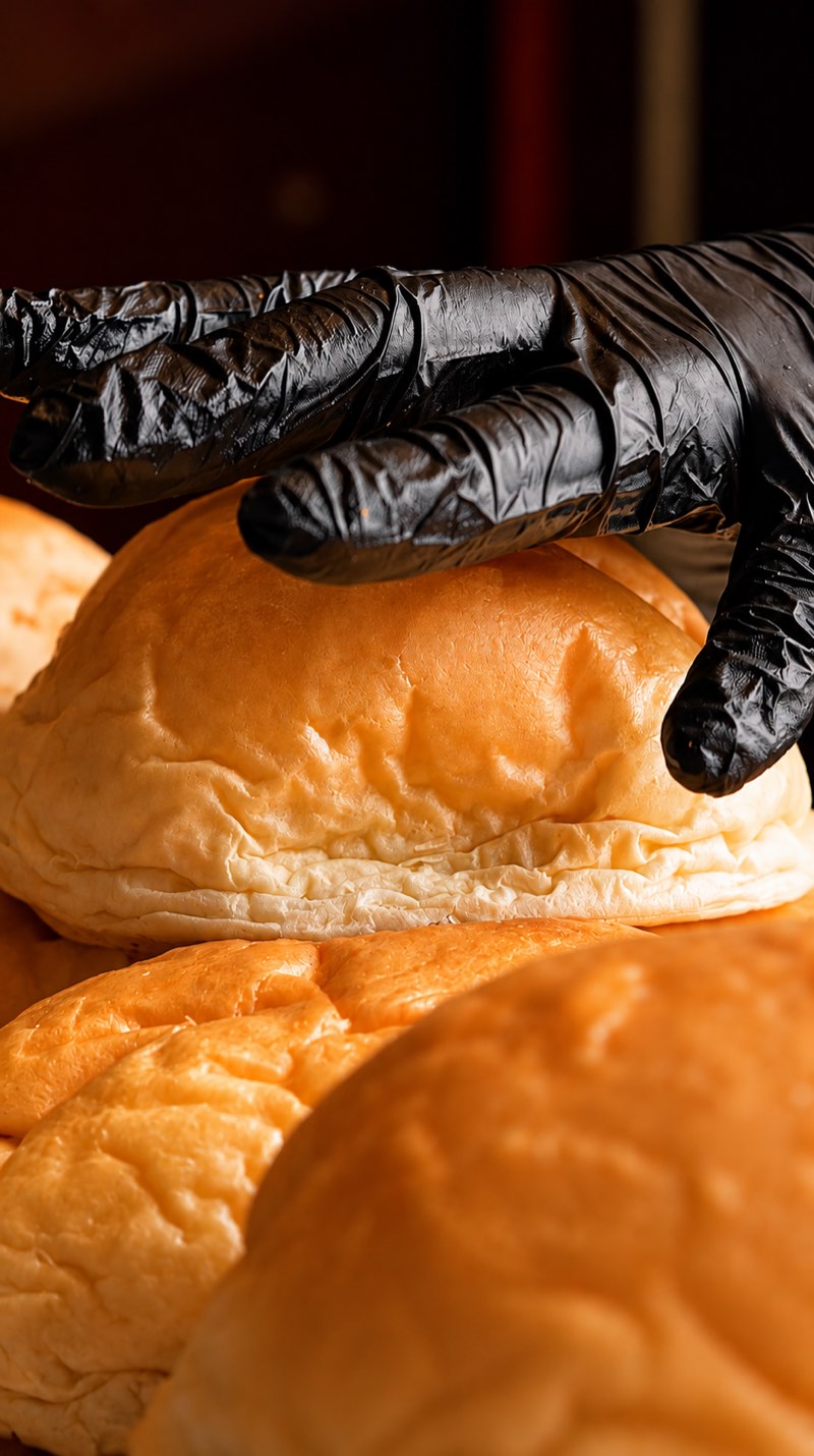 Fresh brioche buns